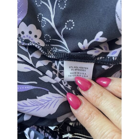 NWMisa LA Laya Indigo Vines Halter Wide Leg Cut Out Jumpsuit Purple Size S - Picture 9 of 11